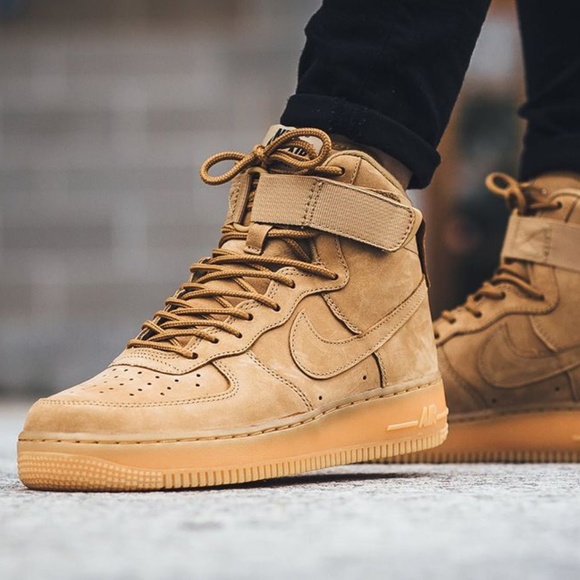 nike air force 1 tan high top